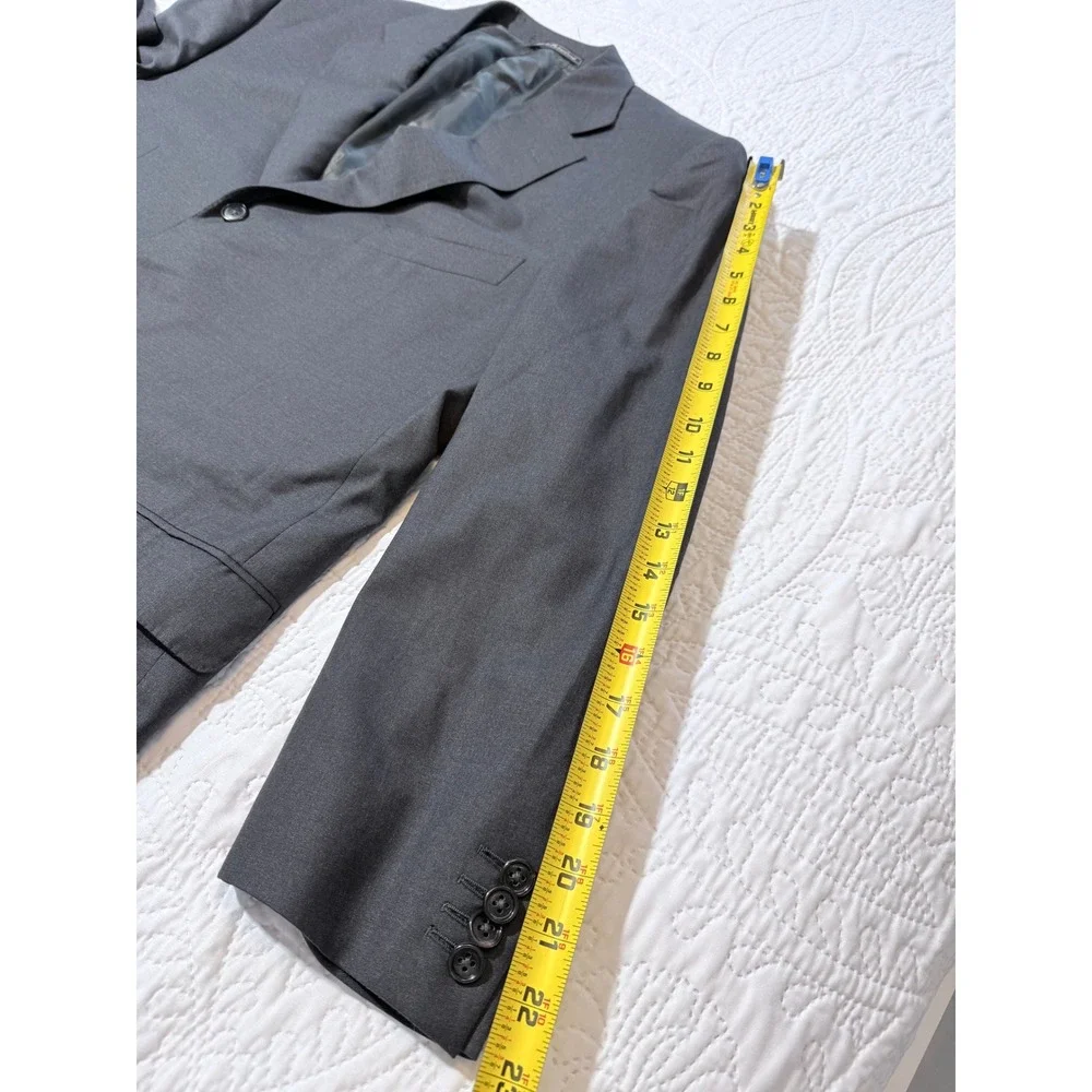 Ermenegildo Zegna Gray Suit‎ Jacket Blazer Menswear Made in Switzerland 44